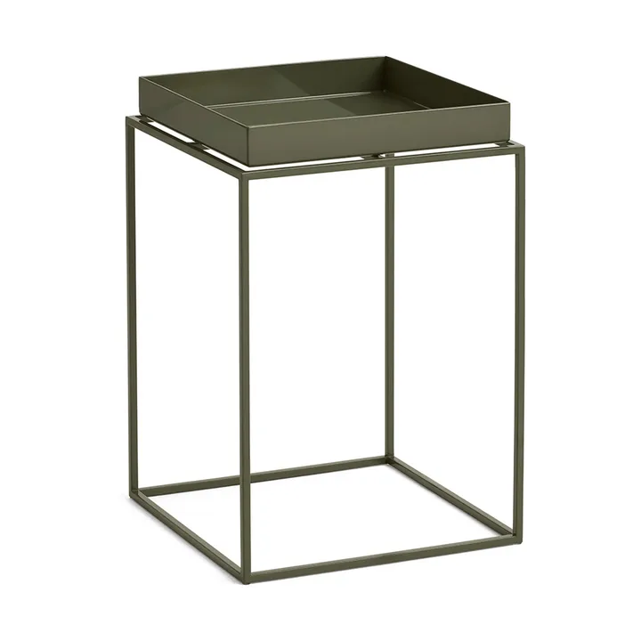 Tray Table mesa de apoio média - Verde oliva, 30x30x44 cm - HAY