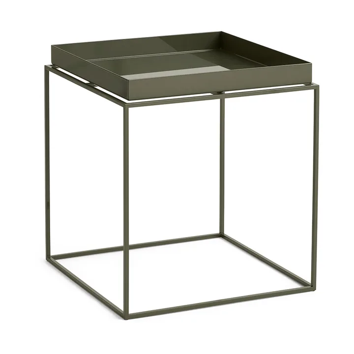 Tray Table mesa de apoio média - Verde oliva, 40x40x44 cm - HAY
