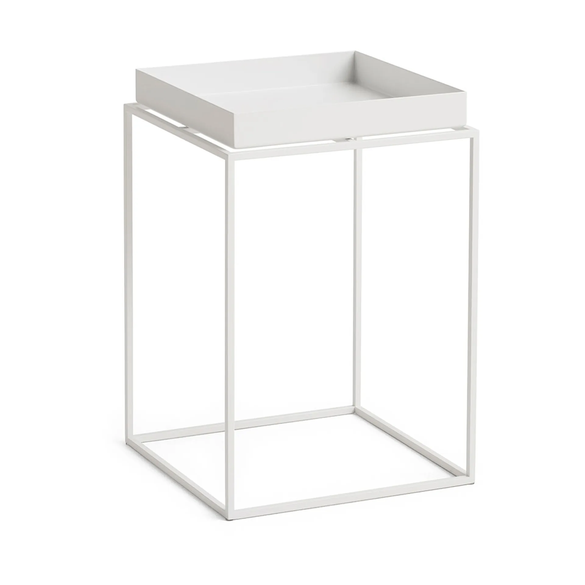 Tray Table mesa de apoio média, White, 30x30x44 cm HAY