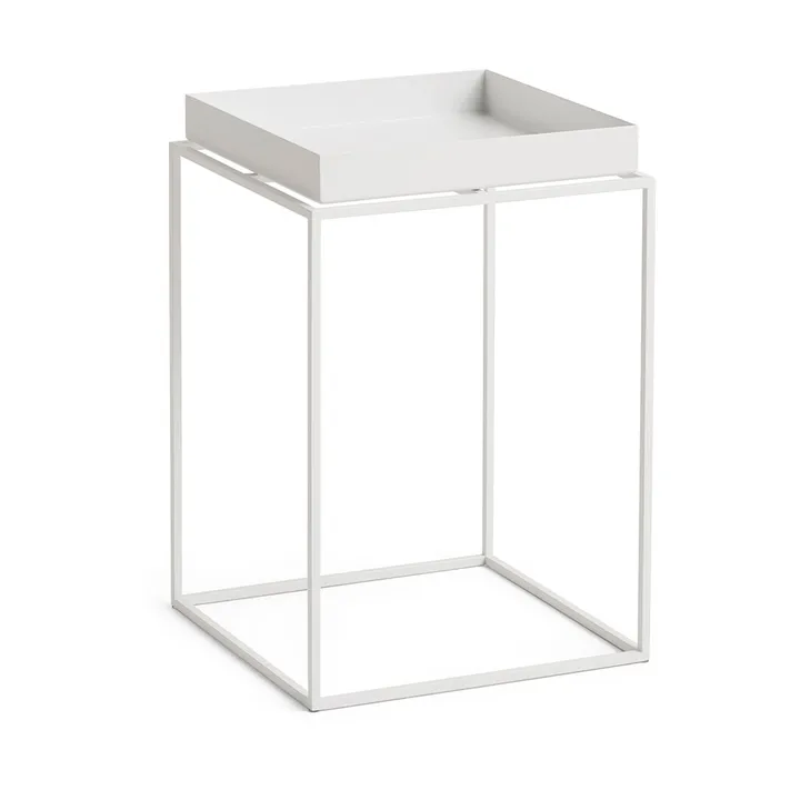 Tray Table mesa de apoio média - White, 30x30x44 cm - HAY