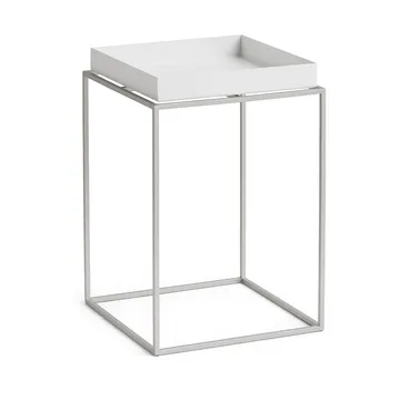 Tray Table mesa de apoio média - White-silicone cinzento, 30x30x44 cm - HAY
