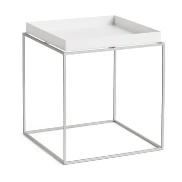 Tray Table mesa de apoio média - White-silicone cinzento, 40x40x44 cm - HAY