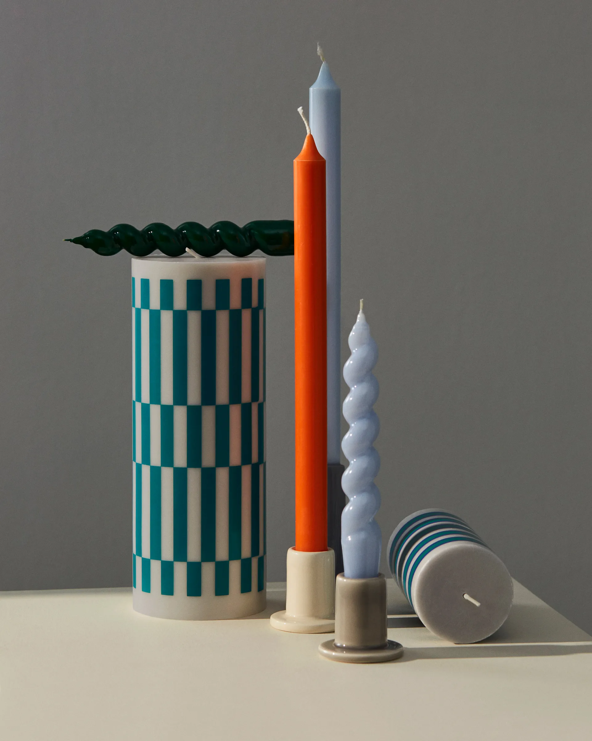 Tube suporte de vela 5 cm, Off-white HAY