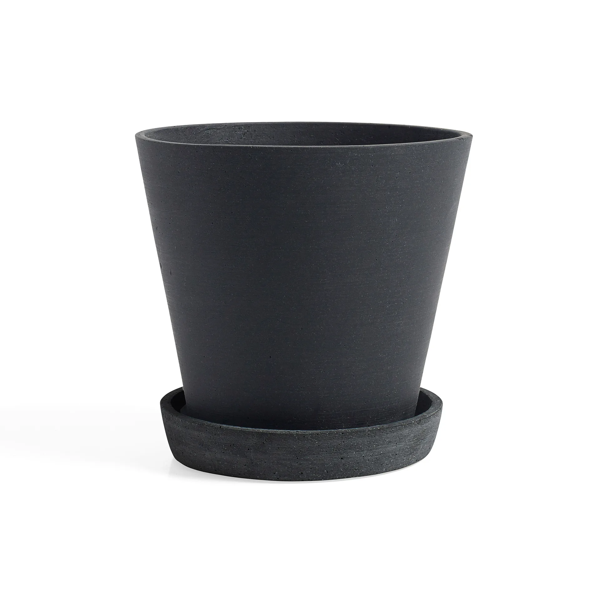 Vaso de flores com prato HAY XXL, Preto HAY