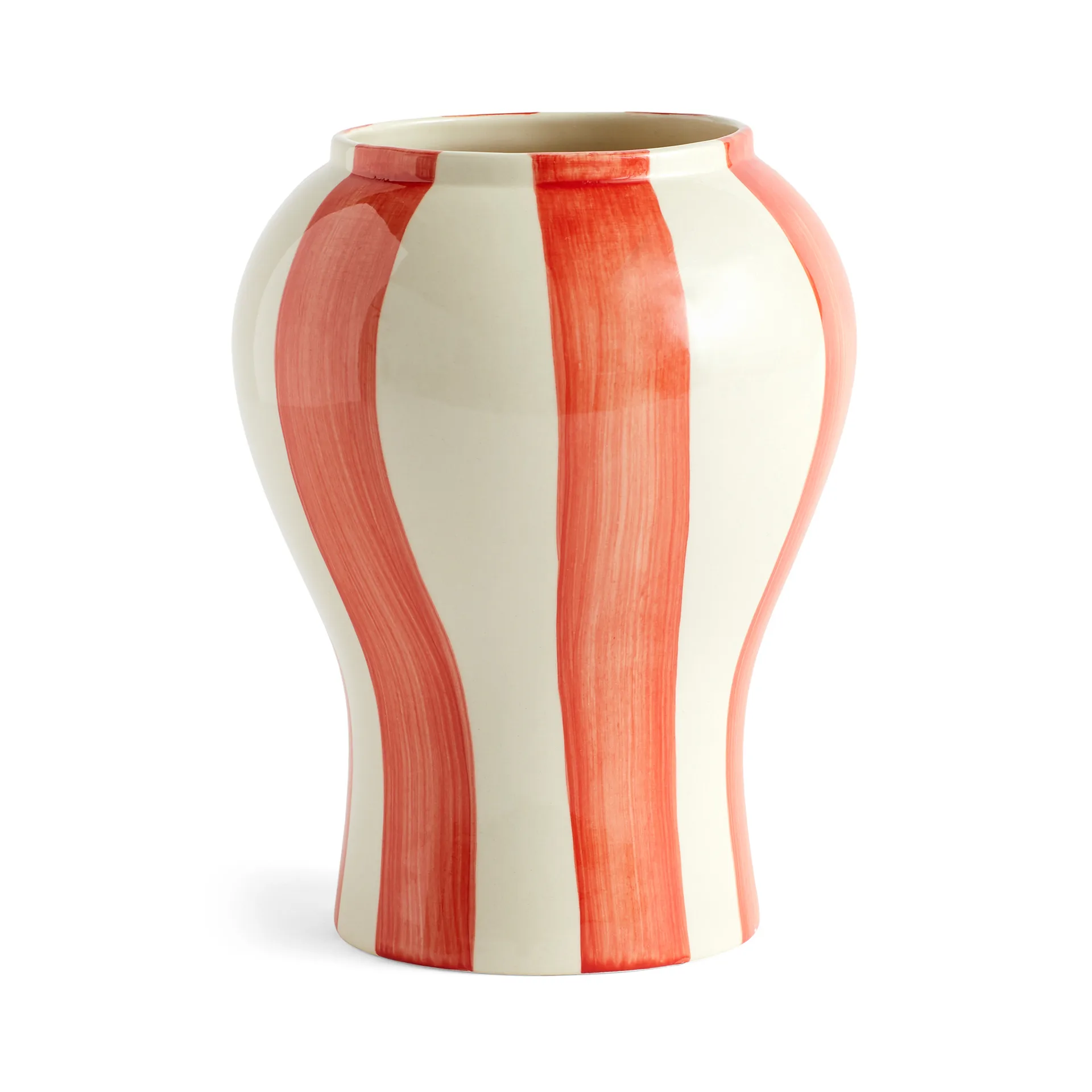 Vaso Sobremesa stripe S 22 cm, Vermelho HAY