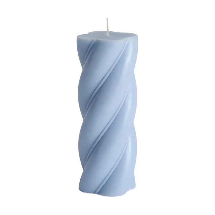Vela cilíndrica Soft Serve Candle - Azul‑claro, Ø7,8×19,5 cm - HAY