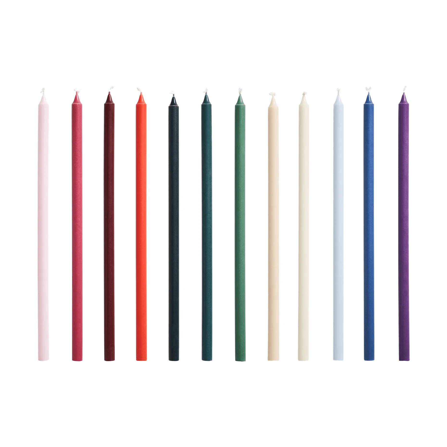 Velas Slim, pack de 12, Multicolor HAY