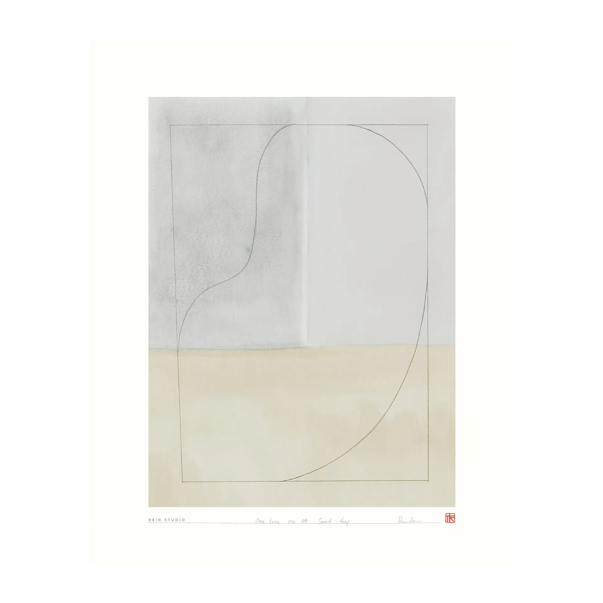 Poster One Line 40x50 cm, No 04  Hein Studio