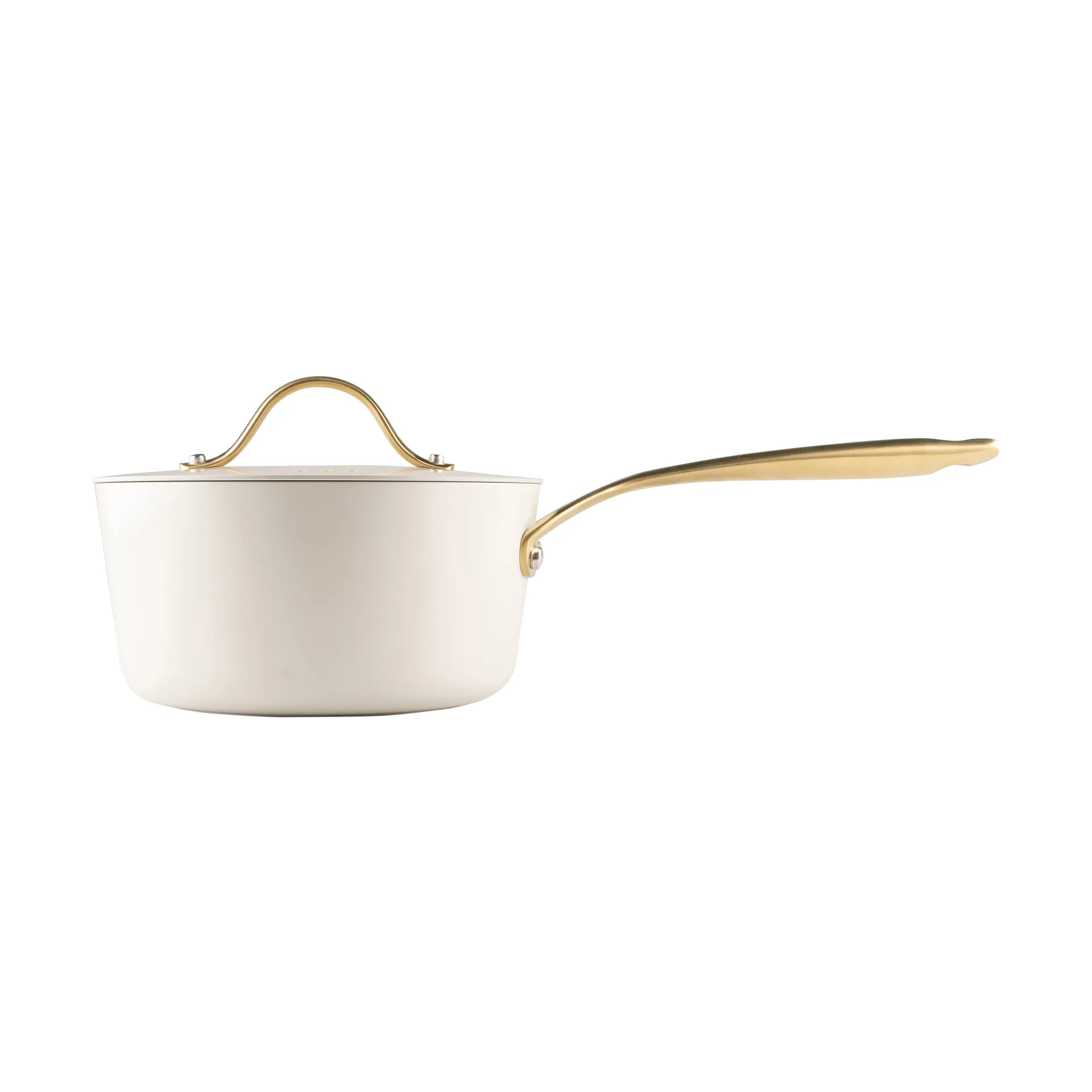 Caçarola com tampa Heirol Royal Pearl Ø18 cm, Branco-dourado Heirol