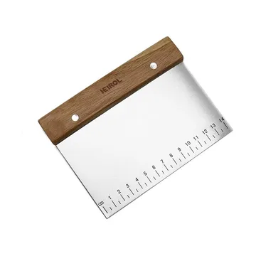 Espátula de massa com cabo de madeira - Madeira de rosa-aço inoxidável - Heirol