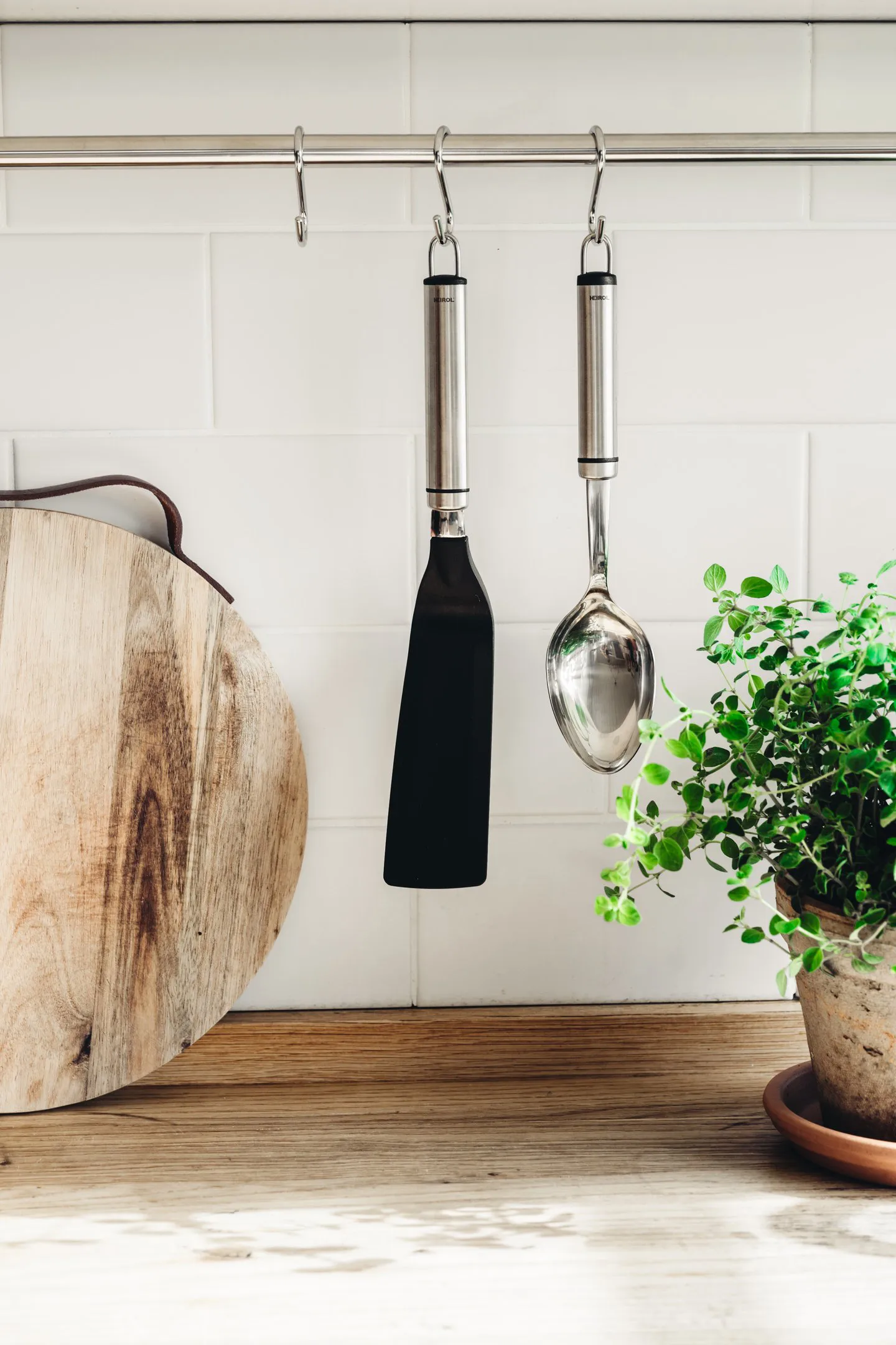 Heirol Steely espátula de nylon, Preto-aço inoxidável Heirol