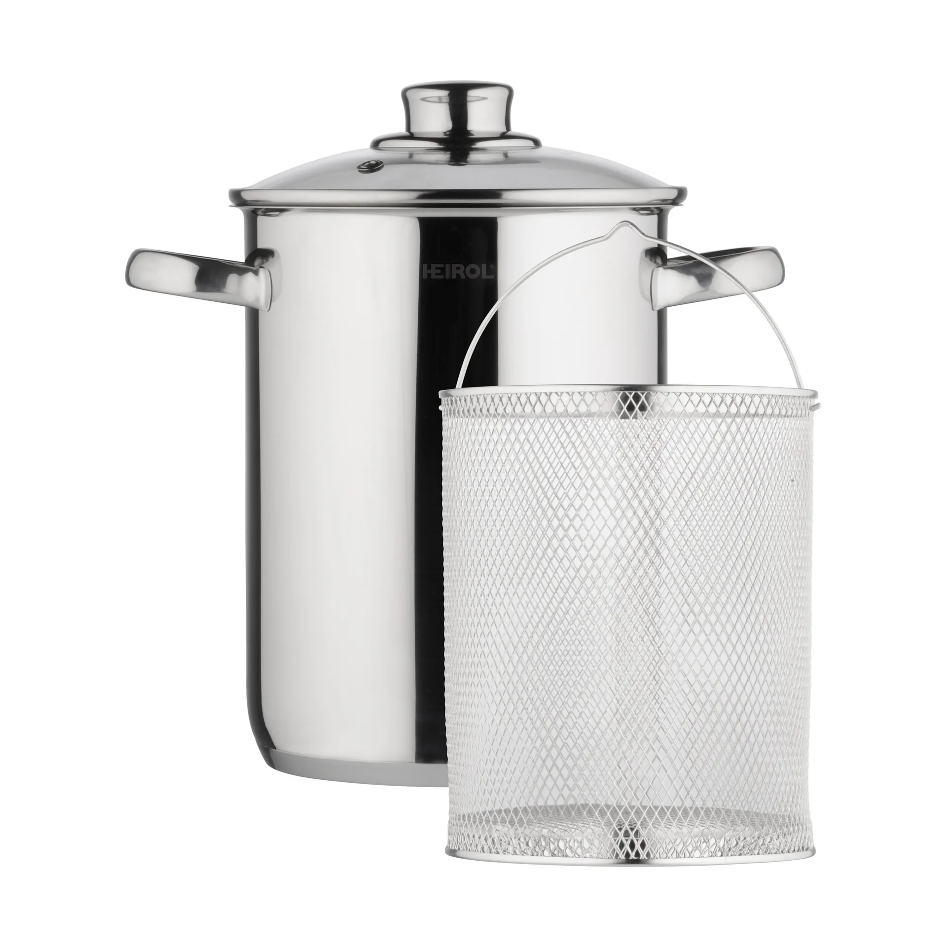 Heirol Steely panela para espargos com cesto interior, 4 litros Heirol