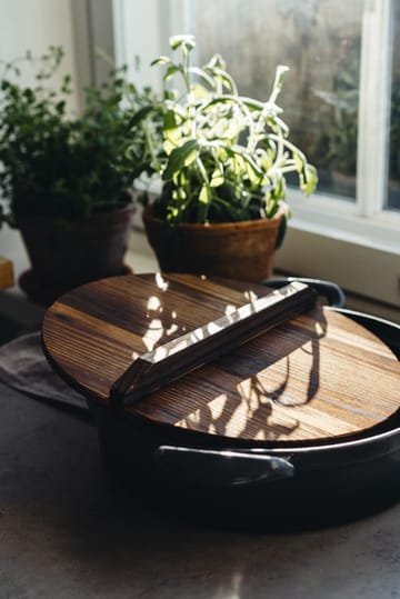 Panela de ferro fundido com tampa de madeira - Ø30 cm - Heirol
