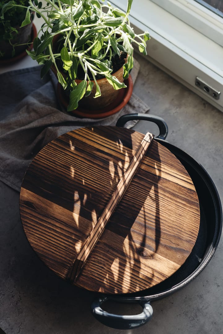 Panela de ferro fundido com tampa de madeira - Ø30 cm - Heirol