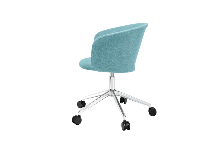 Cadeira de escritório Kendo Swivel com 5 rodas, Icicle-polished aluminium Hem
