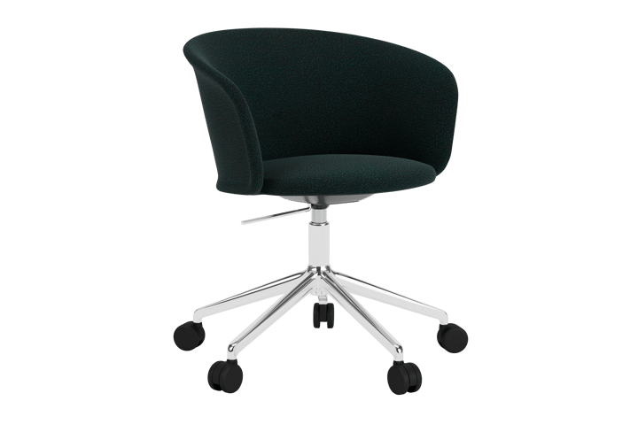 Cadeira de escritório Kendo Swivel com 5 rodas, Pine-polished aluminium Hem
