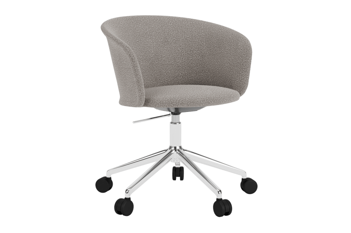 Cadeira de escritório Kendo Swivel com 5 rodas, Porcelain-polished aluminium Hem