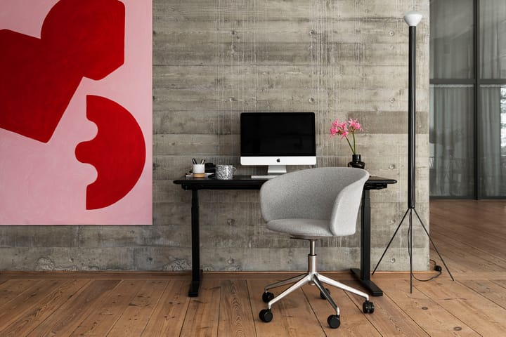 Cadeira de escritório Kendo Swivel com 5 rodas, Porcelain-polished aluminium Hem