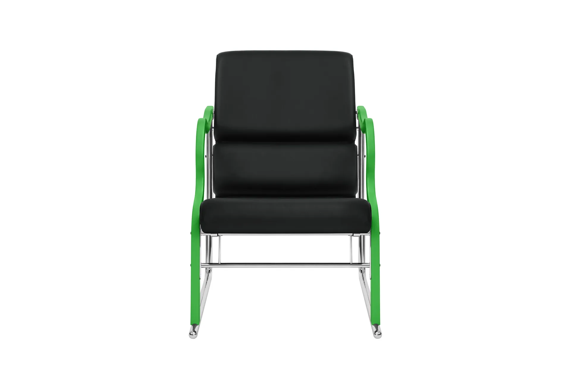 Cadeira lounge Experiment 501, Green-black leather Hem