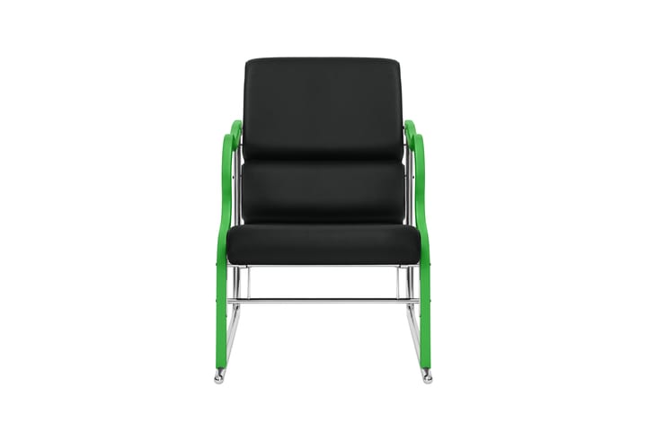 Cadeira lounge Experiment 501, Green-black leather Hem