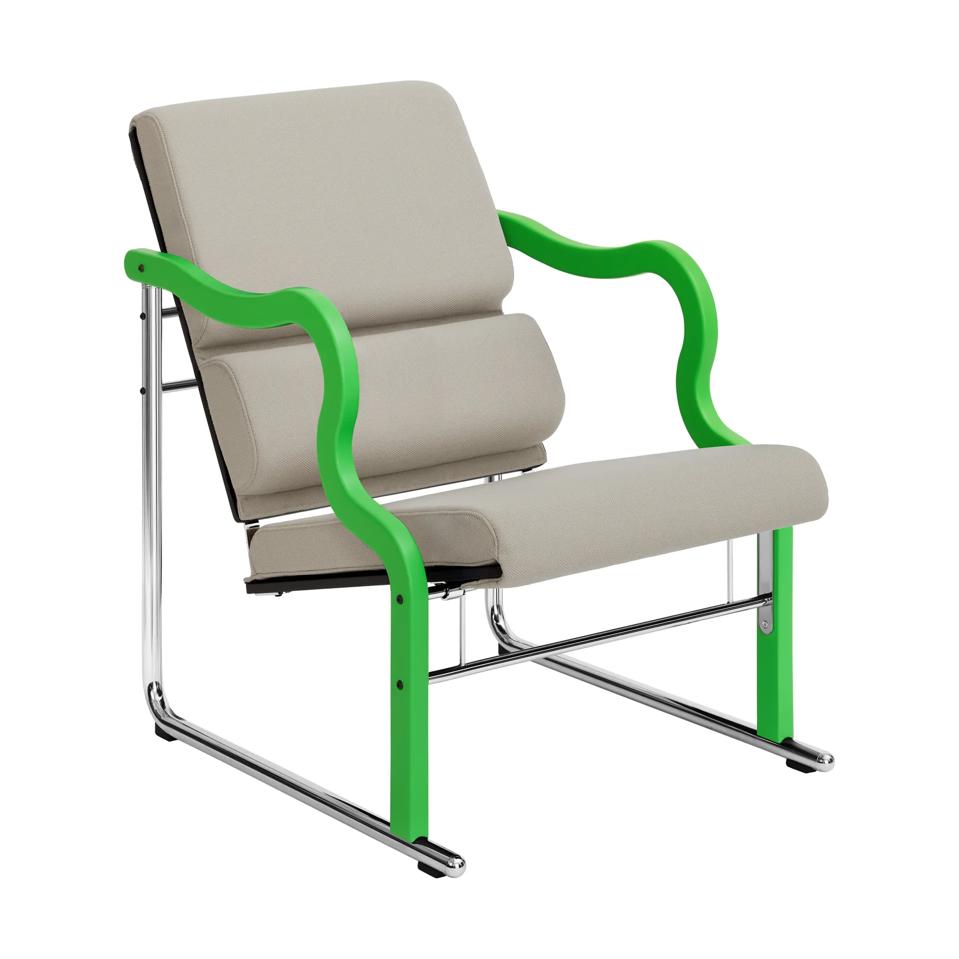 Cadeira lounge Experiment 501, Green-light beige Hem
