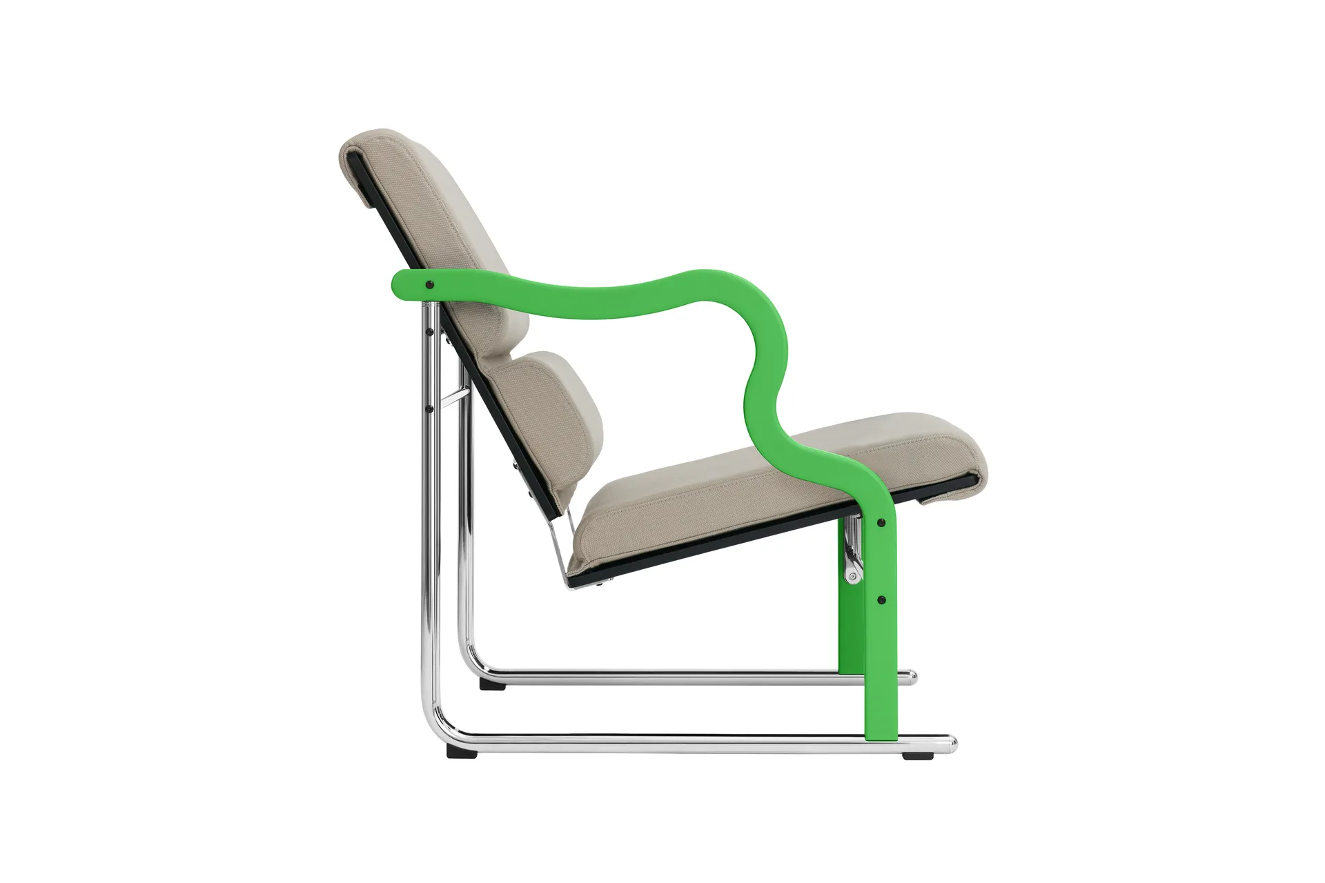 Cadeira lounge Experiment 501, Green-light beige Hem