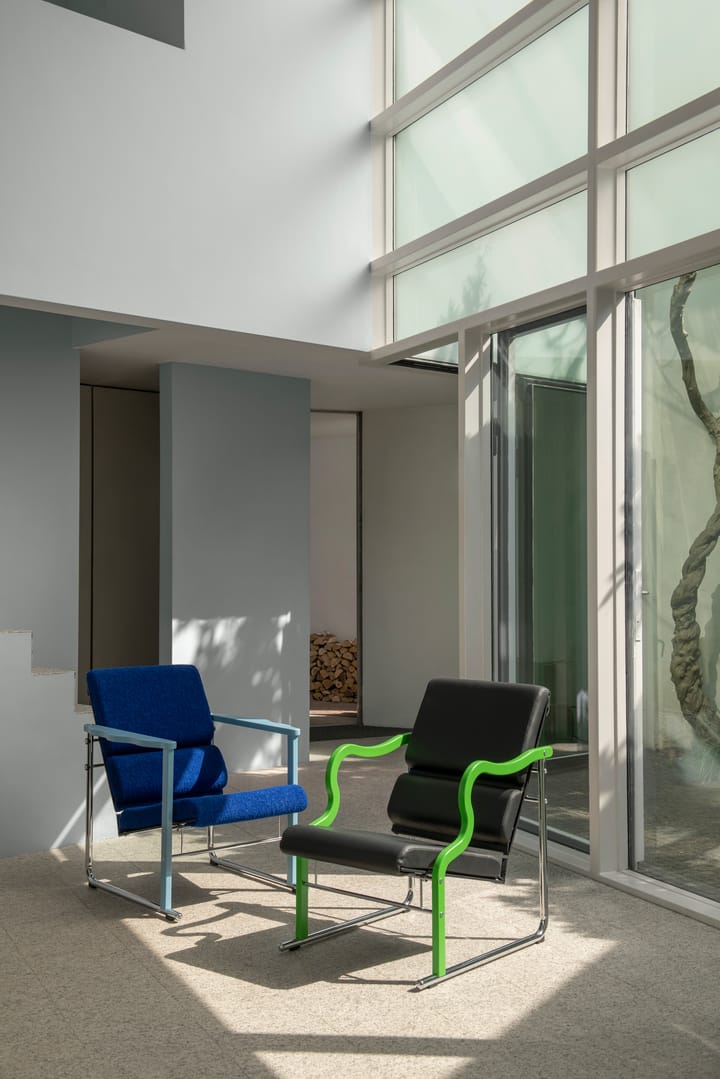 Cadeira lounge Experiment 501, Green-ultramarine Hem
