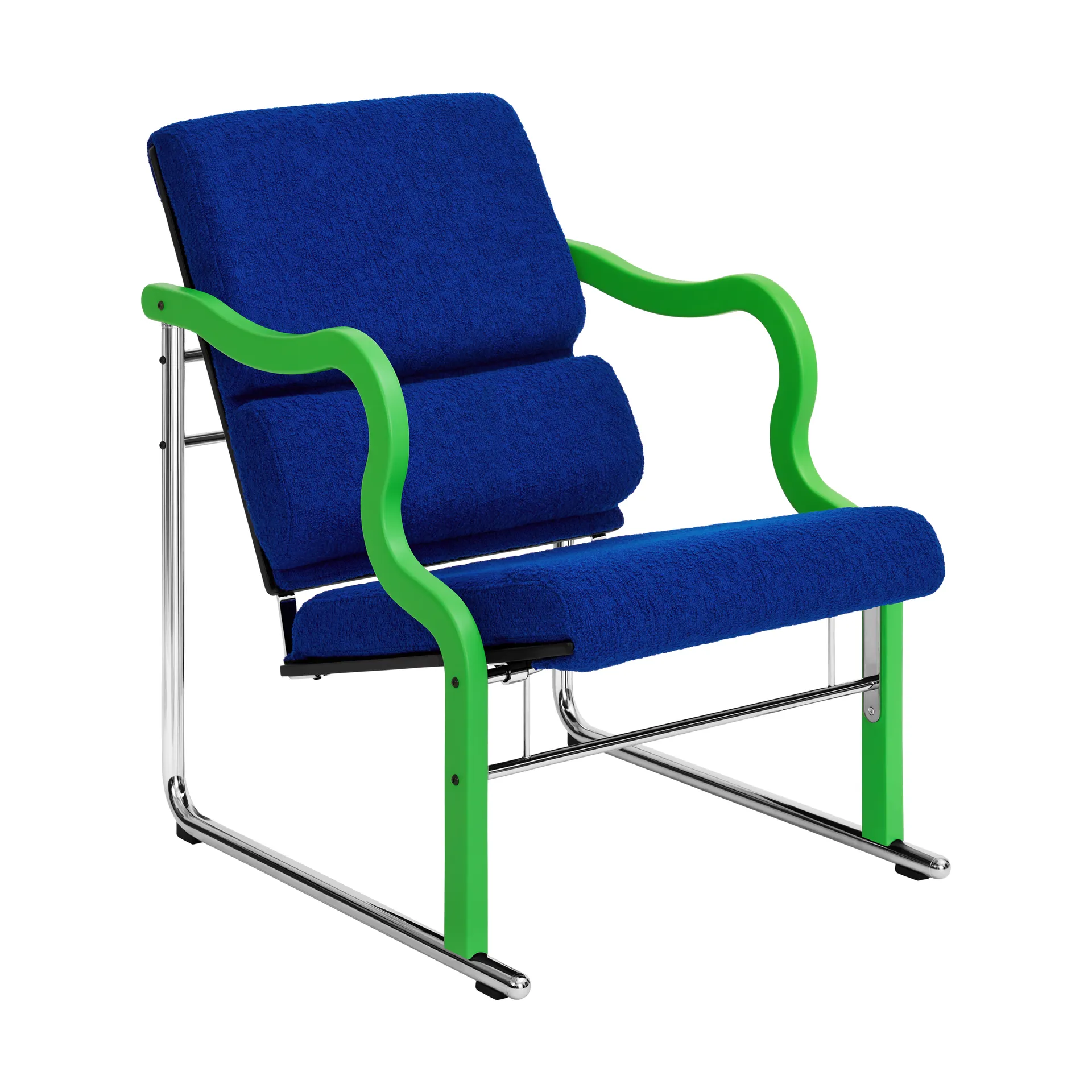 Cadeira lounge Experiment 501, Green-ultramarine Hem