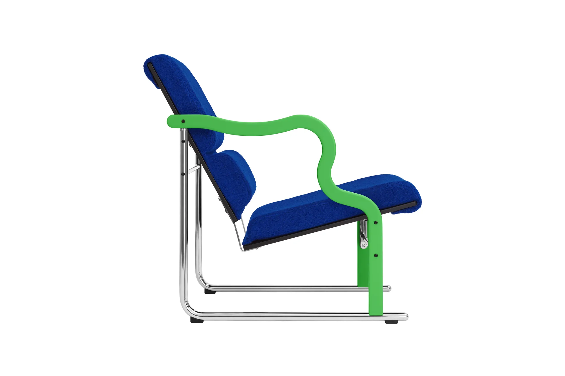 Cadeira lounge Experiment 501, Green-ultramarine Hem