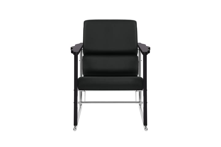 Cadeira lounge Experiment 502, Black-black leather Hem