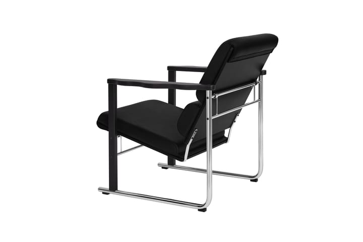 Cadeira lounge Experiment 502, Black-black leather Hem