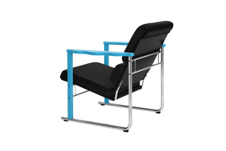 Cadeira lounge Experiment 502, Blue-black leather Hem
