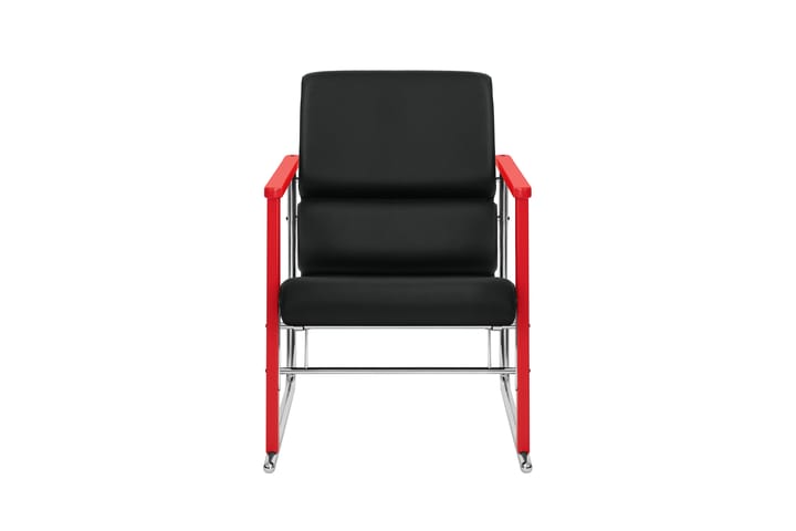 Cadeira lounge Experiment 503, Red-black leather Hem