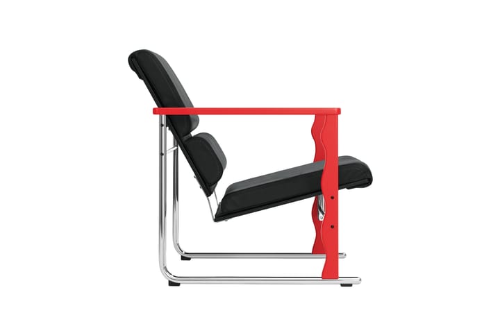 Cadeira lounge Experiment 503, Red-black leather Hem