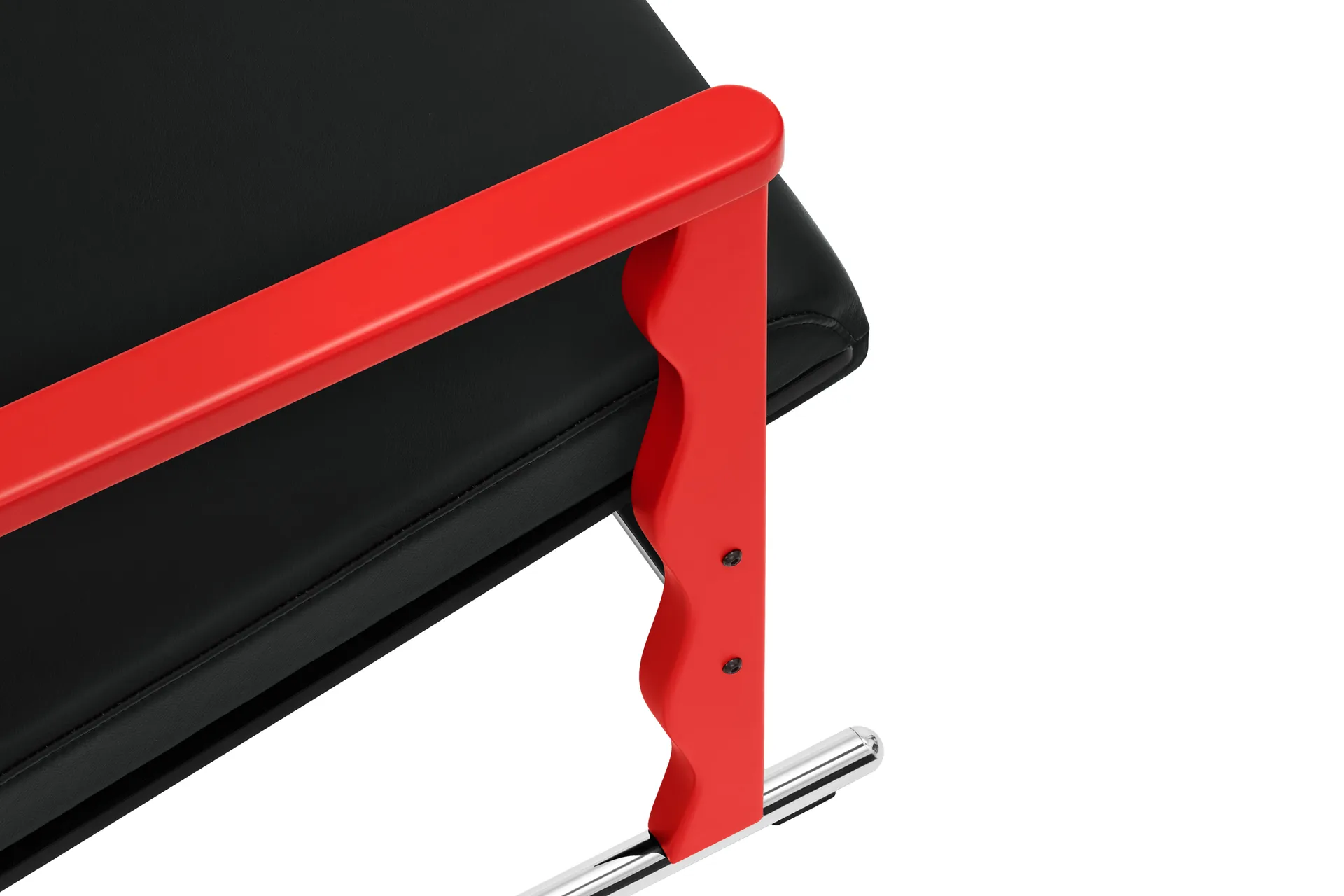 Cadeira lounge Experiment 503, Red-black leather Hem