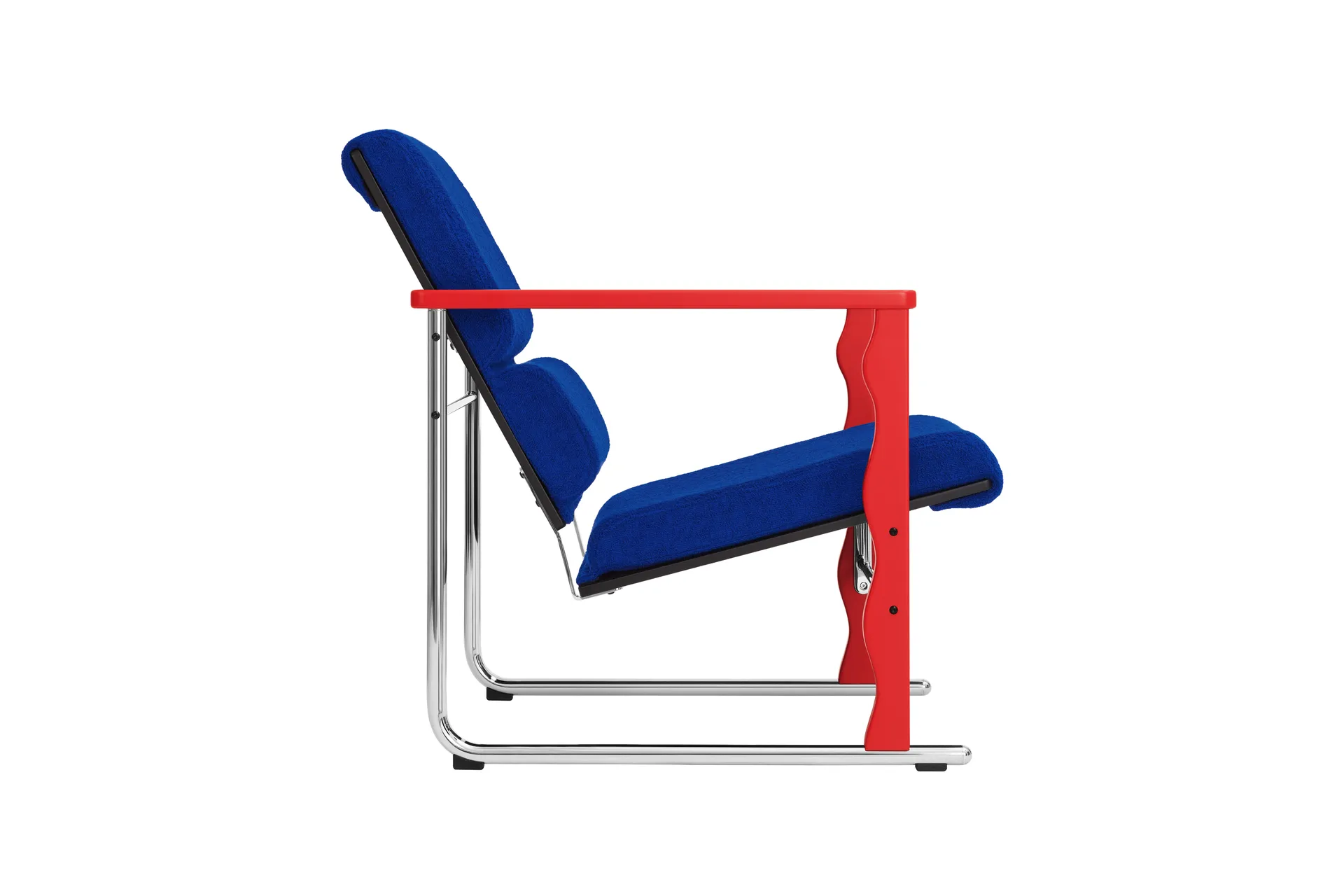 Cadeira lounge Experiment 503, Red-ultramarine Hem