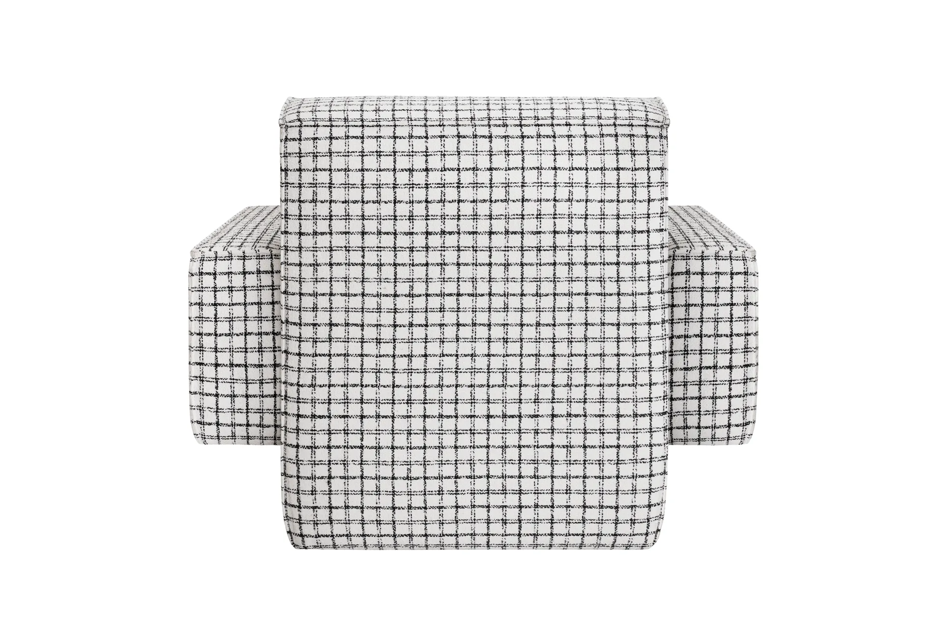 Cadeira lounge Hunk com apoio, Checkered black/white Hem