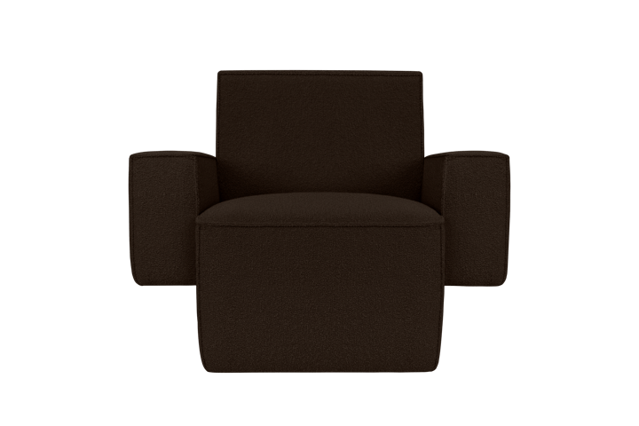 Cadeira lounge Hunk com apoio, Chocolate Hem