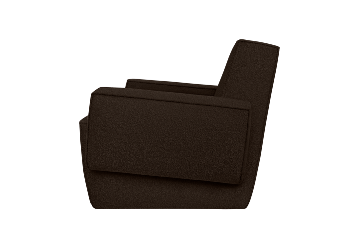 Cadeira lounge Hunk com apoio, Chocolate Hem