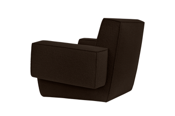 Cadeira lounge Hunk com apoio - Chocolate - Hem