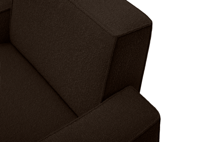 Cadeira lounge Hunk com apoio, Chocolate Hem