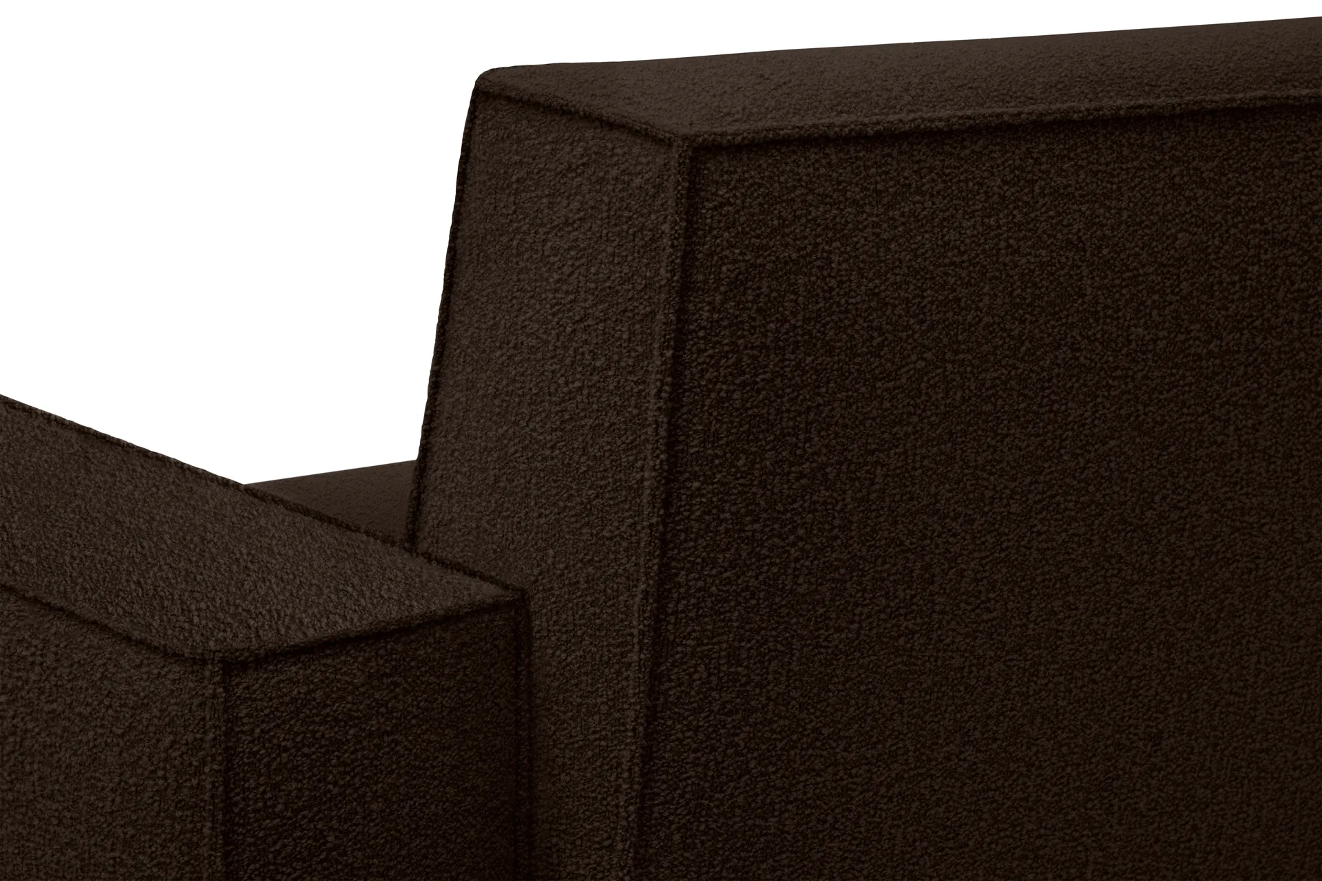 Cadeira lounge Hunk com apoio, Chocolate Hem