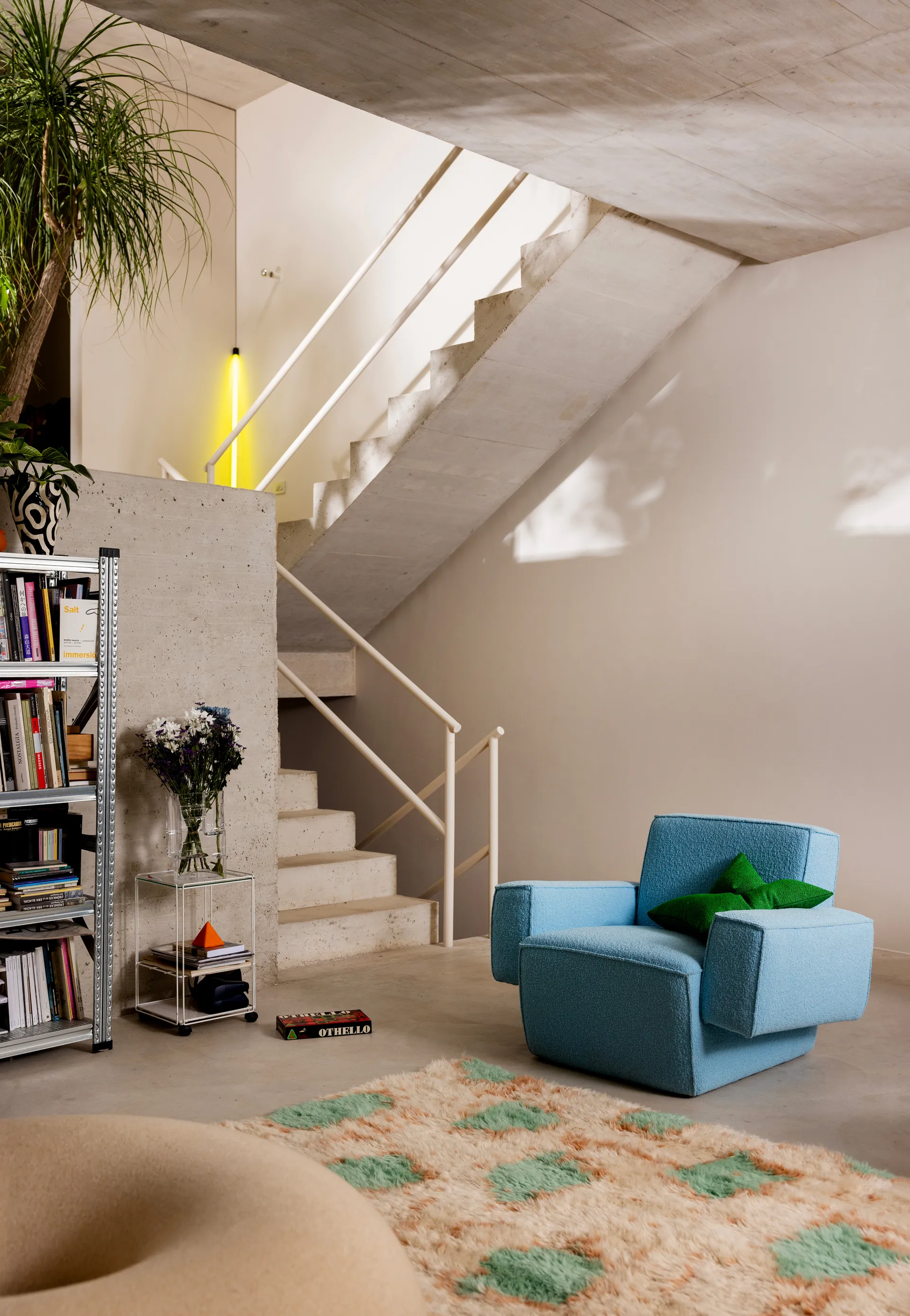 Cadeira lounge Hunk com apoio, Icicle Hem