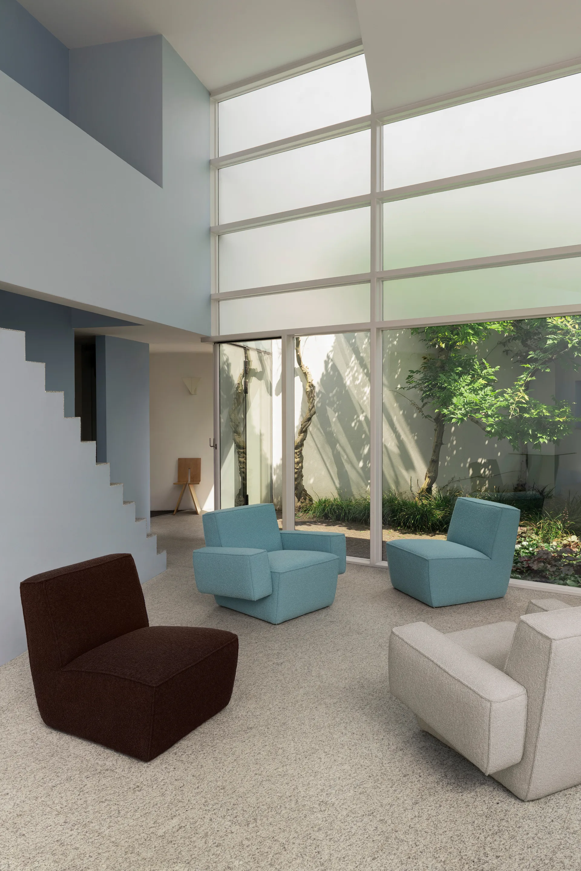 Cadeira lounge Hunk com apoio, Icicle Hem