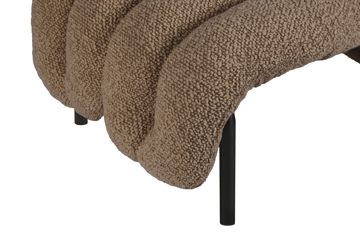 Cadeira lounge + otomano Puffy - Sawdust-black grey - Hem