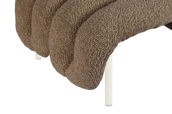 Cadeira lounge + otomano Puffy, Sawdust-cream Hem