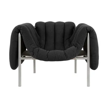 Cadeira lounge Puffy - Anthracite-aço inoxidável - Hem