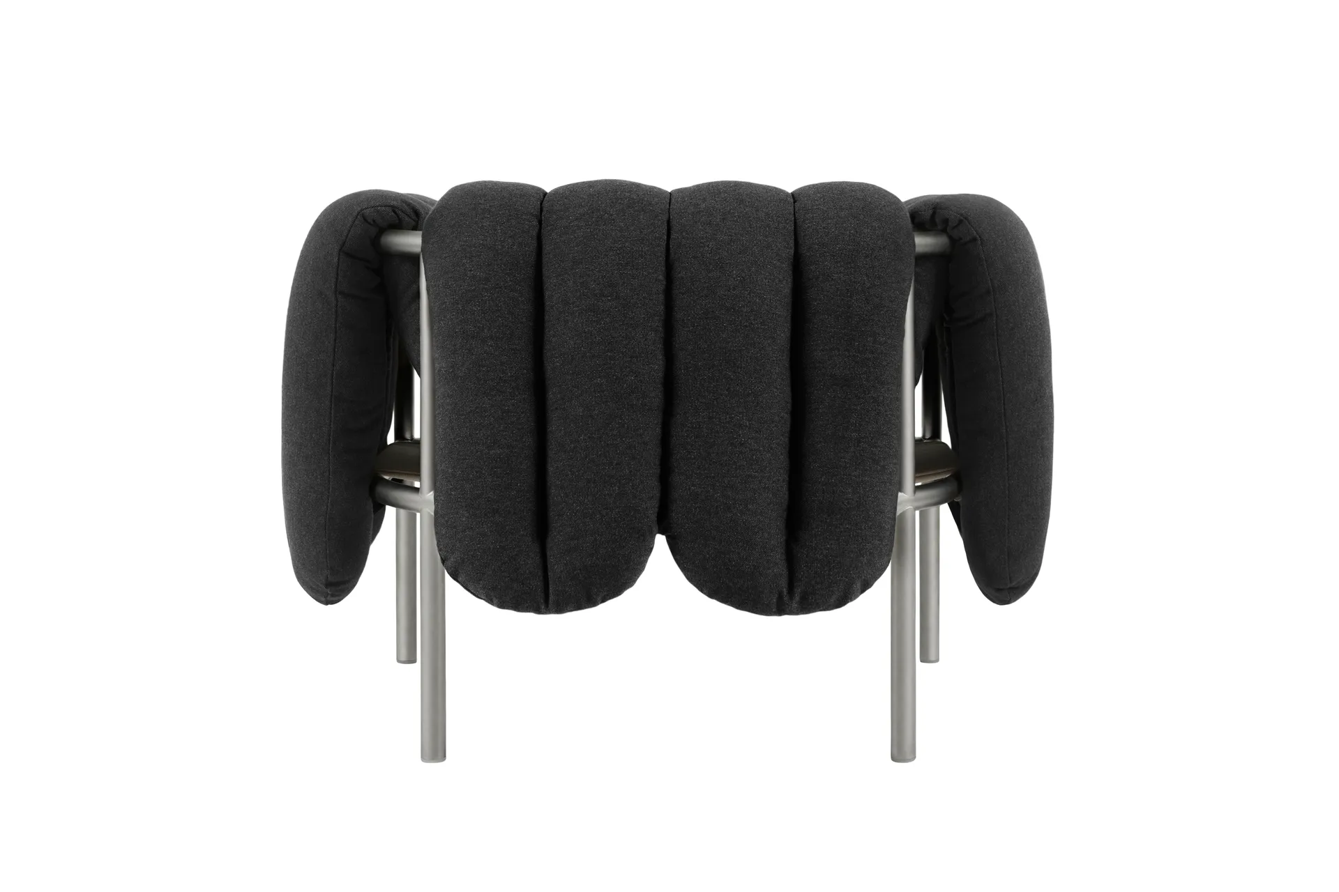 Cadeira lounge Puffy, Anthracite-aço inoxidável Hem