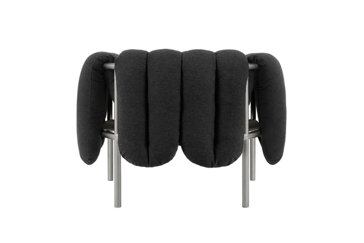 Cadeira lounge Puffy, Anthracite-aço inoxidável Hem