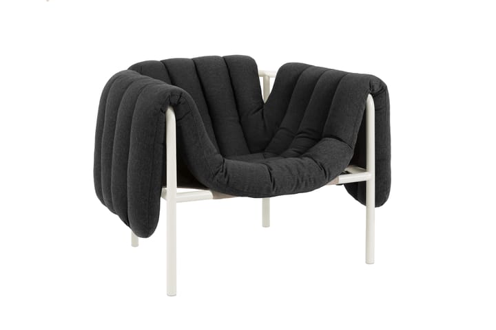 Cadeira lounge Puffy, Anthracite-cream Hem
